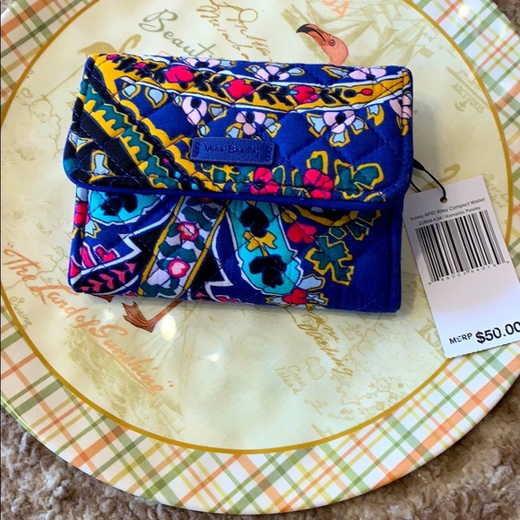 Vera Bradley Accessories - Iconic Riley Compact Wallet by Vera Bradley